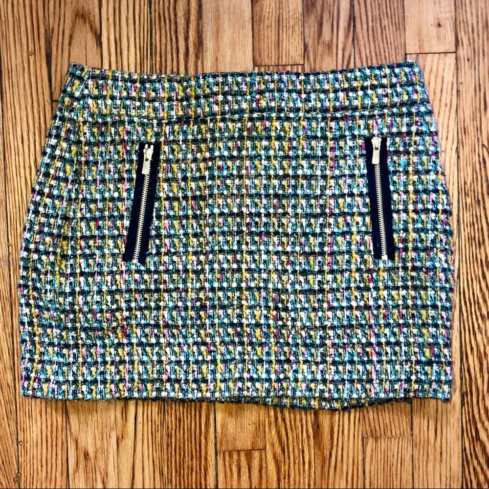 J. Crew Colored Wool Skirt w/ Pockets